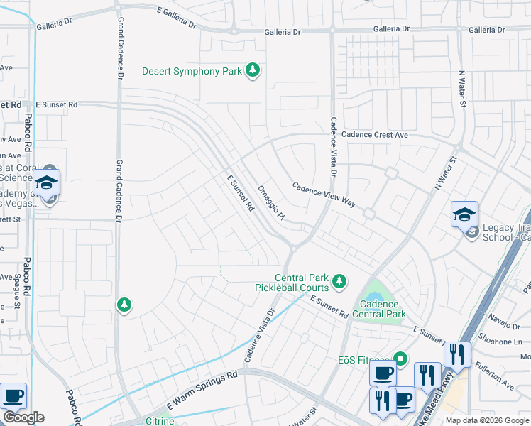 map of restaurants, bars, coffee shops, grocery stores, and more near 731 Pickled Pepper Place in Henderson