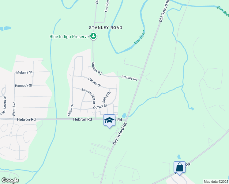 map of restaurants, bars, coffee shops, grocery stores, and more near 1422 Cozart Street in Durham