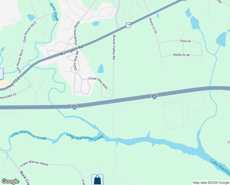 map of restaurants, bars, coffee shops, grocery stores, and more near 1169 Brooksridge Way in Whitsett