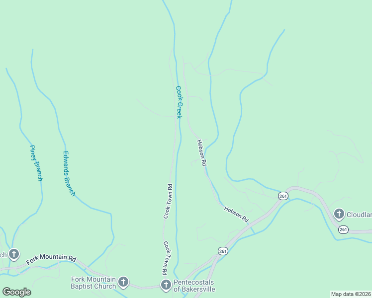 map of restaurants, bars, coffee shops, grocery stores, and more near 435 Hobson Road in Bakersville