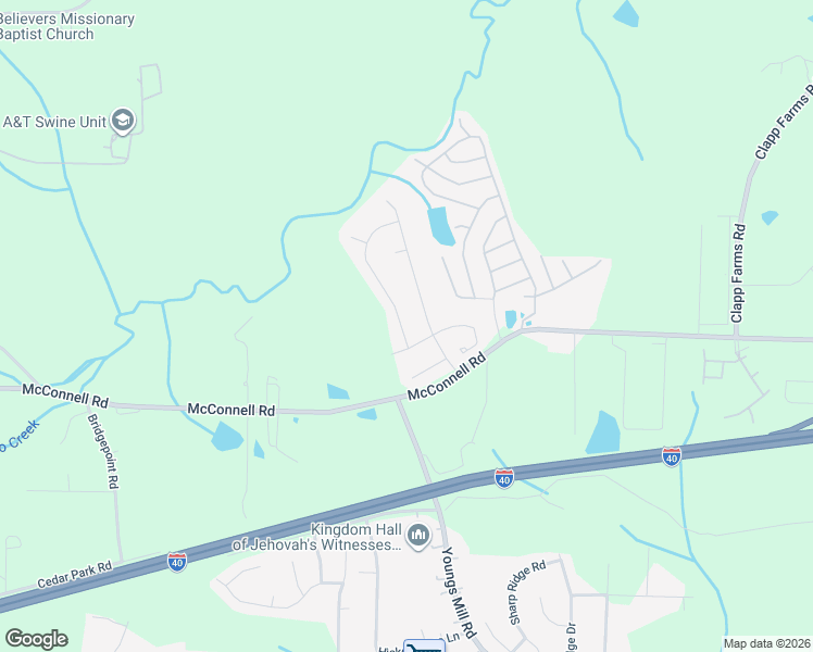 map of restaurants, bars, coffee shops, grocery stores, and more near 1151 Langston Drive in Greensboro