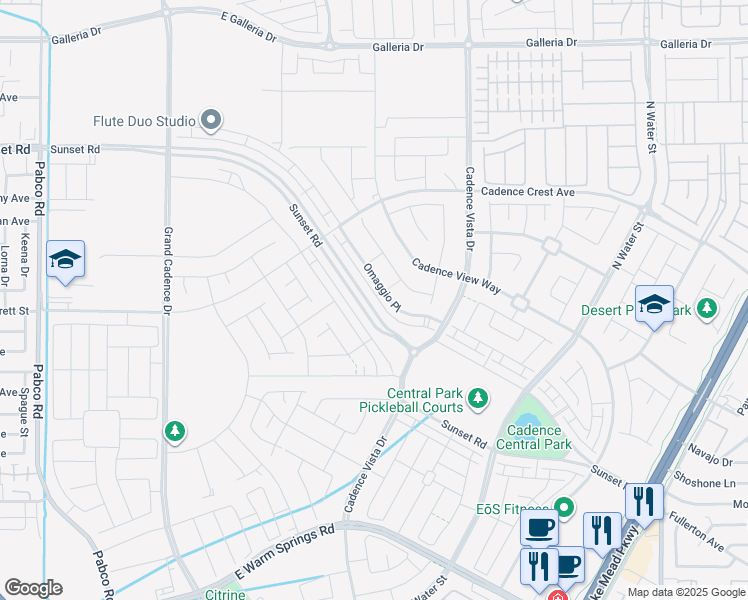 map of restaurants, bars, coffee shops, grocery stores, and more near 719 Pickled Pepper Place in Henderson