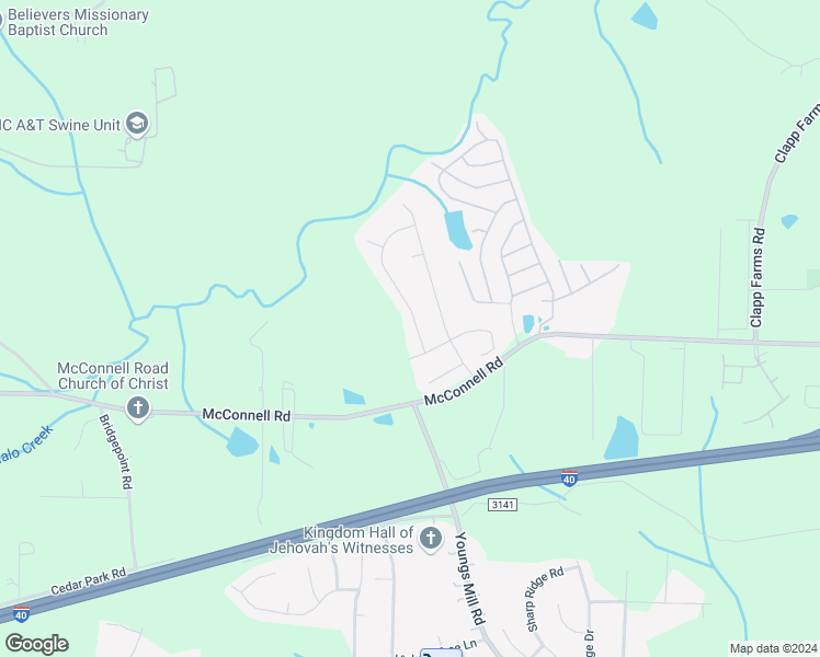 map of restaurants, bars, coffee shops, grocery stores, and more near 1143 Langston Drive in Greensboro