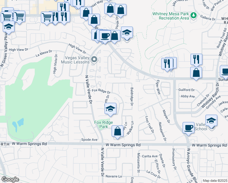 map of restaurants, bars, coffee shops, grocery stores, and more near 552 Heswall Court in Henderson