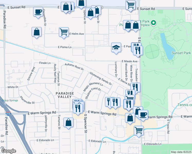 map of restaurants, bars, coffee shops, grocery stores, and more near 7037 Morales Circle in Las Vegas
