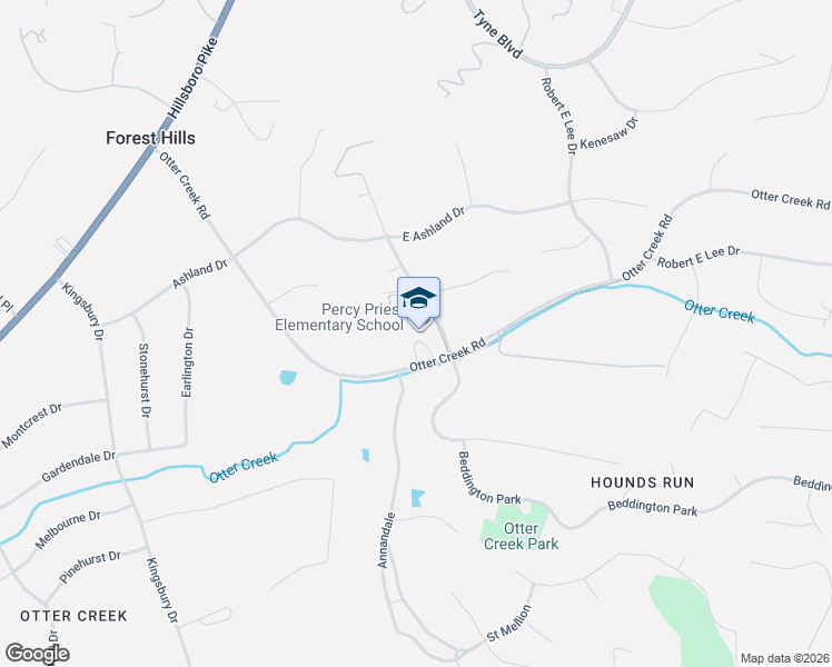map of restaurants, bars, coffee shops, grocery stores, and more near 5898 Willshire Drive in Nashville