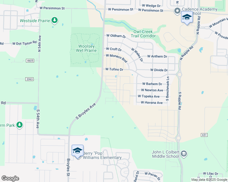 map of restaurants, bars, coffee shops, grocery stores, and more near 158 North Broyles Road in Fayetteville