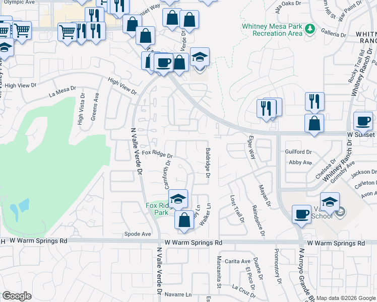 map of restaurants, bars, coffee shops, grocery stores, and more near 552 Heswall Court in Henderson