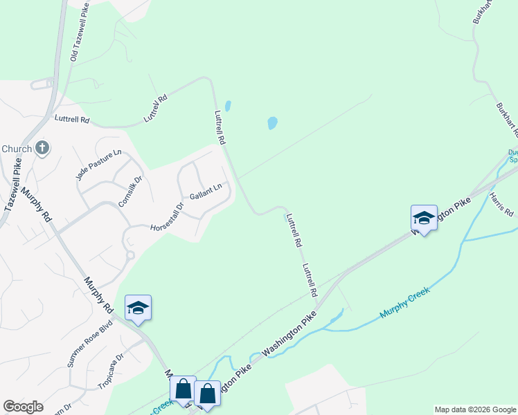 map of restaurants, bars, coffee shops, grocery stores, and more near 4848 Creek Rock Lane in Knoxville