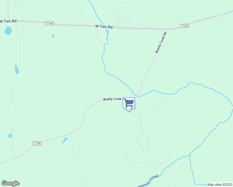 map of restaurants, bars, coffee shops, grocery stores, and more near 1345 Bushy Cook Road in Efland