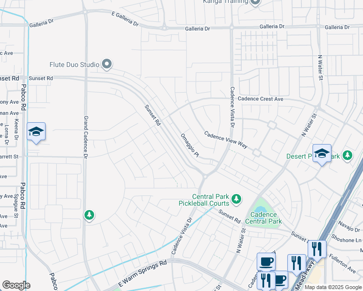 map of restaurants, bars, coffee shops, grocery stores, and more near 760 Omaggio Place in Henderson