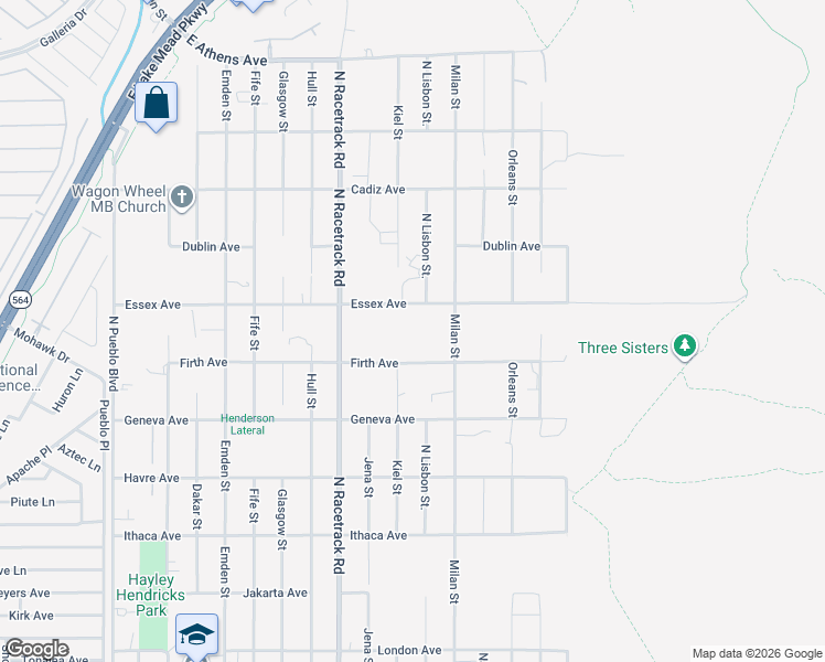 map of restaurants, bars, coffee shops, grocery stores, and more near 536 Milan Street in Henderson