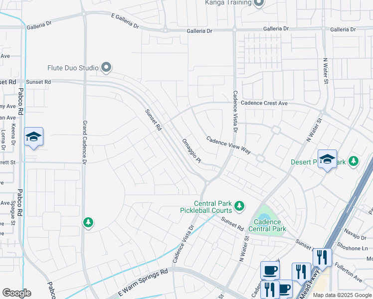 map of restaurants, bars, coffee shops, grocery stores, and more near 760 Omaggio Place in Henderson