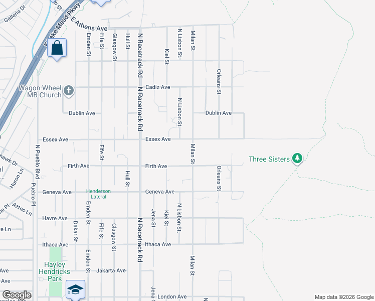 map of restaurants, bars, coffee shops, grocery stores, and more near 536 Milan Street in Henderson