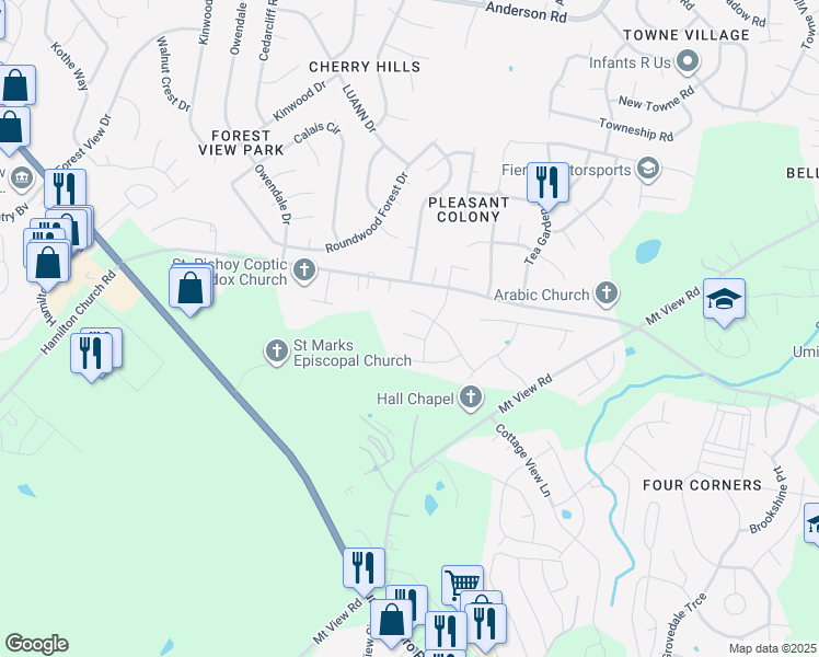 map of restaurants, bars, coffee shops, grocery stores, and more near 4812 Buckpasser Court in Nashville