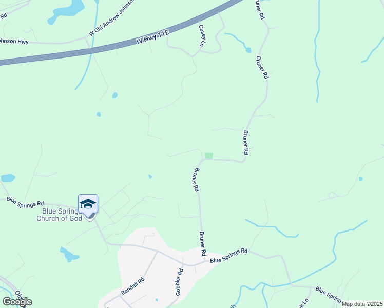 map of restaurants, bars, coffee shops, grocery stores, and more near 1007 Ashley Meadows Drive in Strawberry Plains