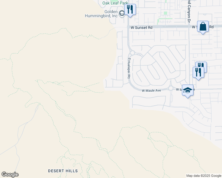 map of restaurants, bars, coffee shops, grocery stores, and more near 10271 Meridian Hill Avenue in Las Vegas