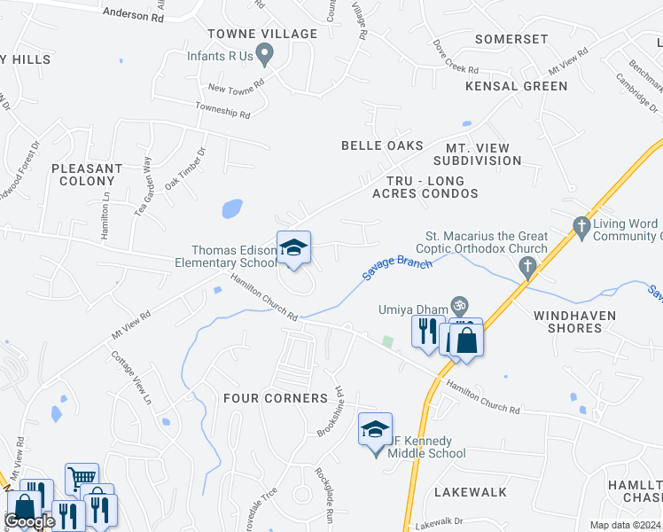 map of restaurants, bars, coffee shops, grocery stores, and more near 416 Jenny Ruth Point in Nashville