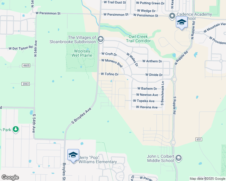 map of restaurants, bars, coffee shops, grocery stores, and more near 158 North Broyles Road in Fayetteville