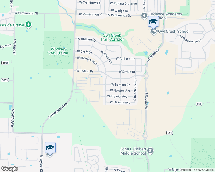 map of restaurants, bars, coffee shops, grocery stores, and more near 158 North Broyles Road in Fayetteville