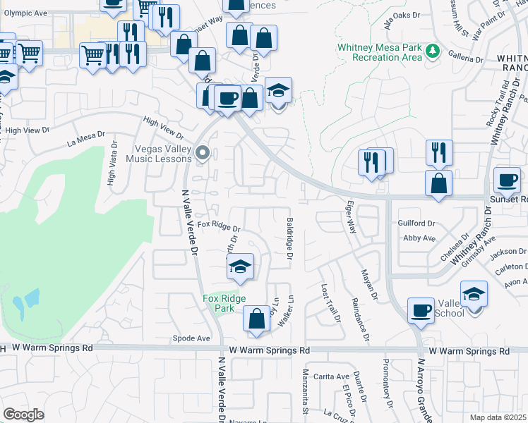 map of restaurants, bars, coffee shops, grocery stores, and more near 552 Heswall Court in Henderson