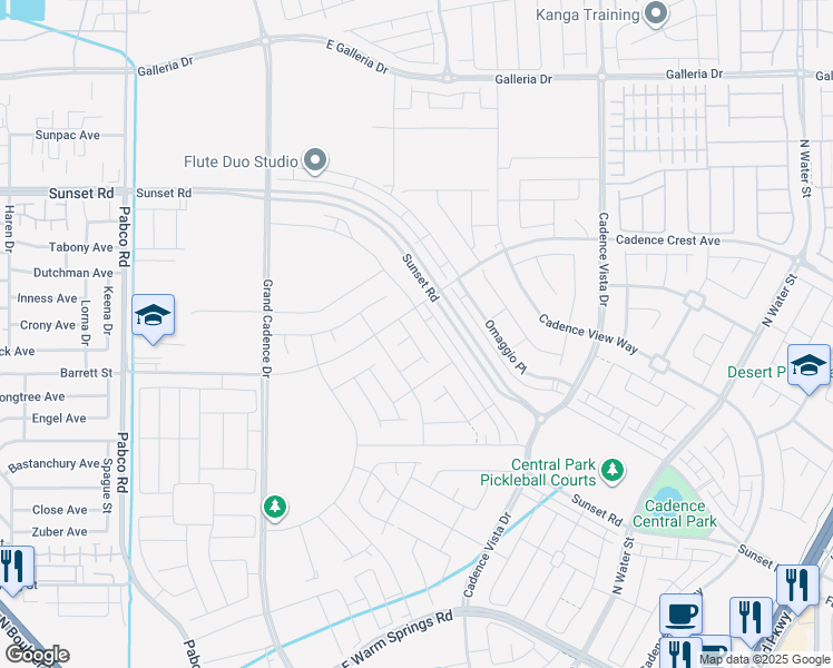 map of restaurants, bars, coffee shops, grocery stores, and more near 780 Aurora Vale Place in Henderson