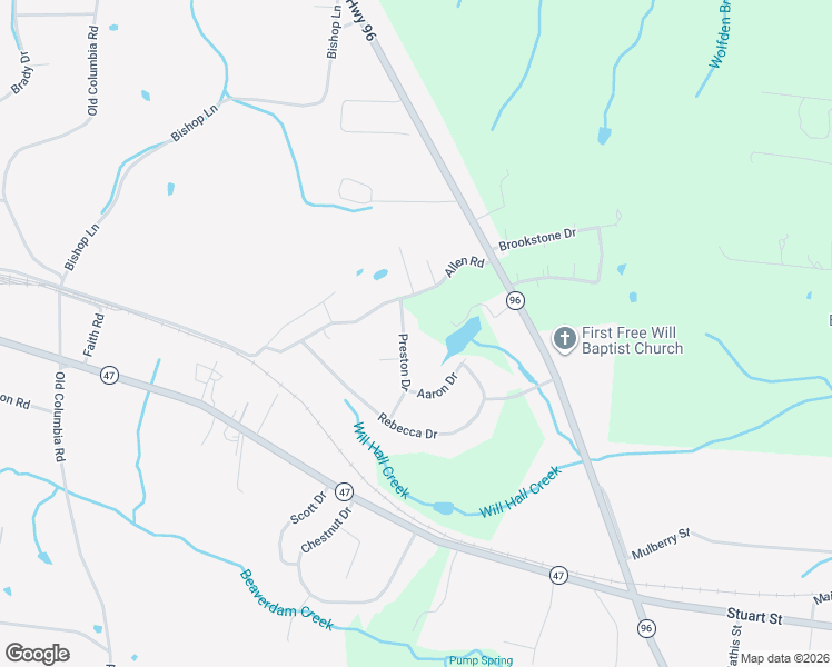 map of restaurants, bars, coffee shops, grocery stores, and more near 1015 Preston Drive in Burns