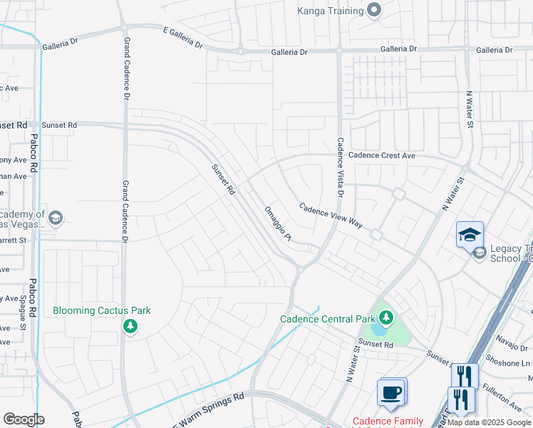 map of restaurants, bars, coffee shops, grocery stores, and more near 747 Omaggio Place in Henderson