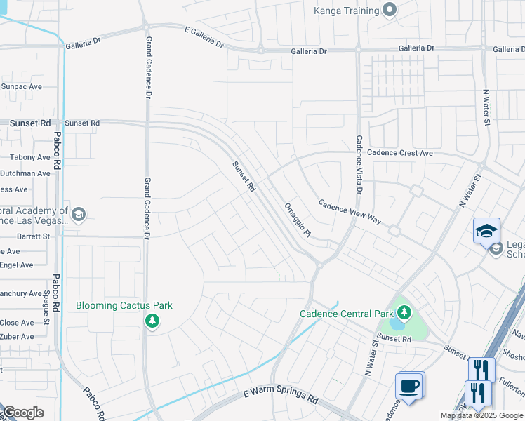 map of restaurants, bars, coffee shops, grocery stores, and more near 686 Last Dance Place in Henderson