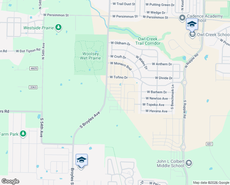 map of restaurants, bars, coffee shops, grocery stores, and more near 4817 West Sturgeon Street in Fayetteville