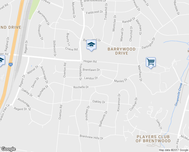 map of restaurants, bars, coffee shops, grocery stores, and more near 412 Landon Drive in Nashville