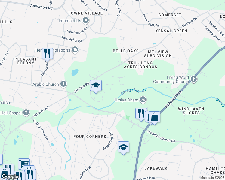 map of restaurants, bars, coffee shops, grocery stores, and more near 413 Jenny Ruth Point in Nashville