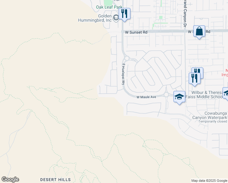 map of restaurants, bars, coffee shops, grocery stores, and more near 10222 Meridian Hill Avenue in Las Vegas