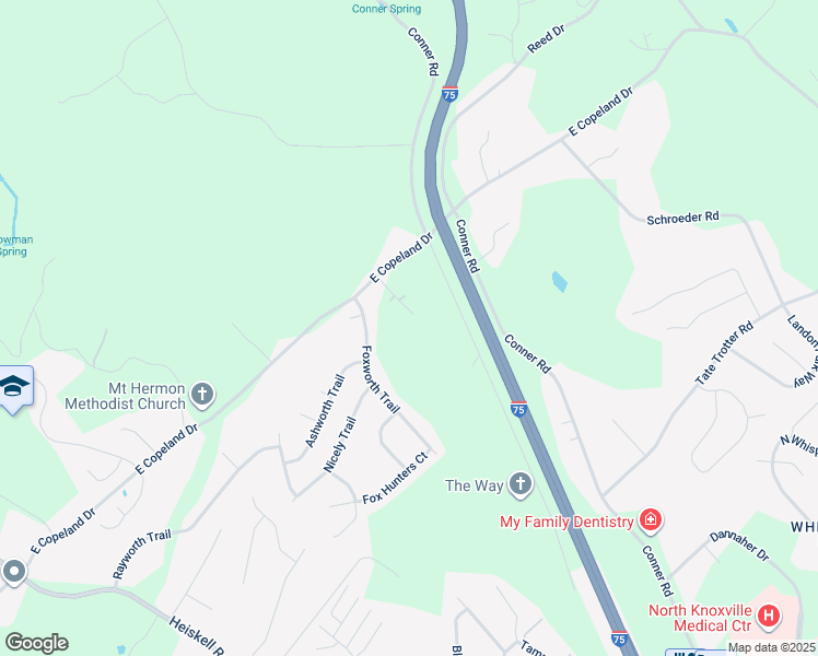 map of restaurants, bars, coffee shops, grocery stores, and more near 440 East Copeland Drive in Powell