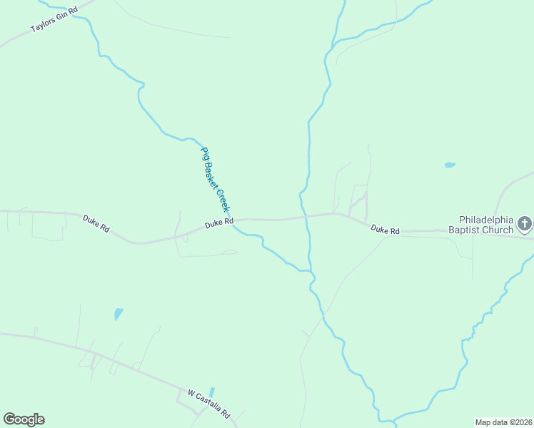 map of restaurants, bars, coffee shops, grocery stores, and more near 3760 Duke Road in Castalia