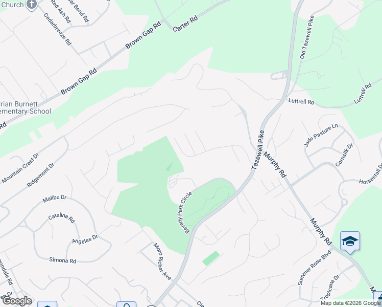 map of restaurants, bars, coffee shops, grocery stores, and more near 5432 Calvert Lane in Knoxville