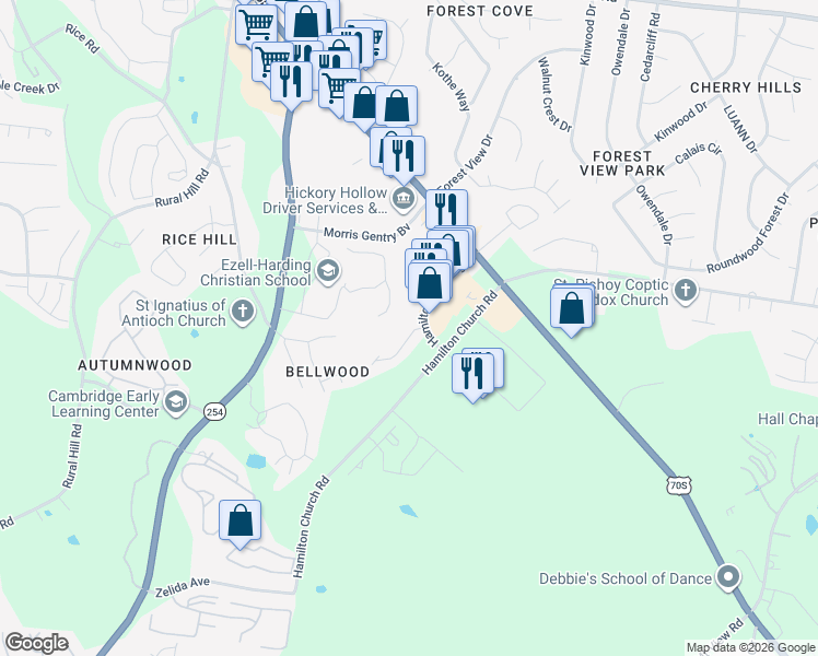 map of restaurants, bars, coffee shops, grocery stores, and more near 937 Hamilton Crossings in Nashville