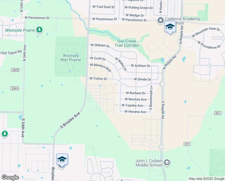 map of restaurants, bars, coffee shops, grocery stores, and more near West Barhem Drive in Fayetteville