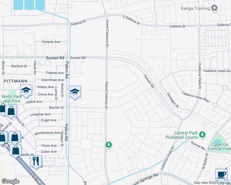 map of restaurants, bars, coffee shops, grocery stores, and more near 51 Serene Tempo Avenue in Henderson