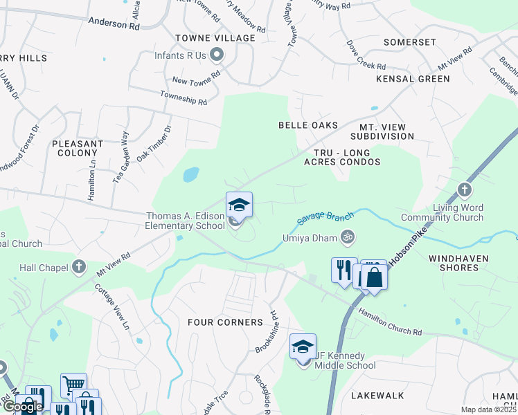 map of restaurants, bars, coffee shops, grocery stores, and more near 120 Painter Drive in Nashville