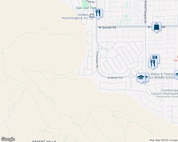 map of restaurants, bars, coffee shops, grocery stores, and more near 10222 Meridian Hill Avenue in Las Vegas