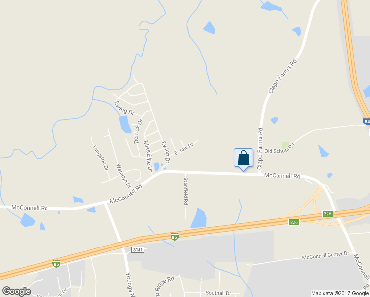 map of restaurants, bars, coffee shops, grocery stores, and more near 5102 Estate Drive in Greensboro