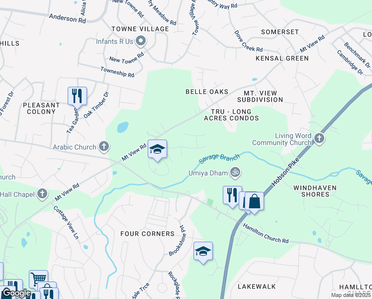 map of restaurants, bars, coffee shops, grocery stores, and more near 152 Painter Drive in Nashville