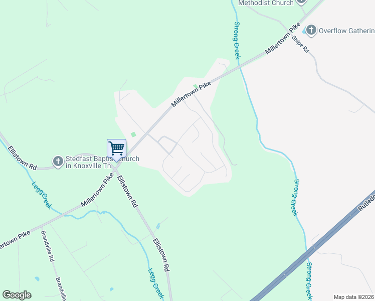 map of restaurants, bars, coffee shops, grocery stores, and more near 2713 Palace Green Road in Knoxville