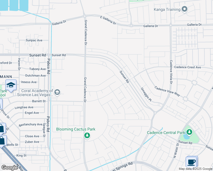 map of restaurants, bars, coffee shops, grocery stores, and more near 85 Sonata Dawn Avenue in Henderson