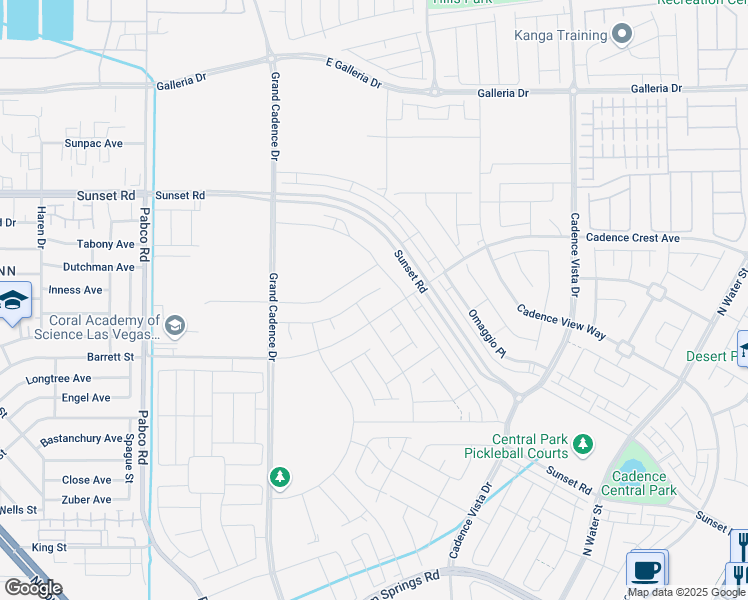 map of restaurants, bars, coffee shops, grocery stores, and more near 85 Sonata Dawn Avenue in Henderson