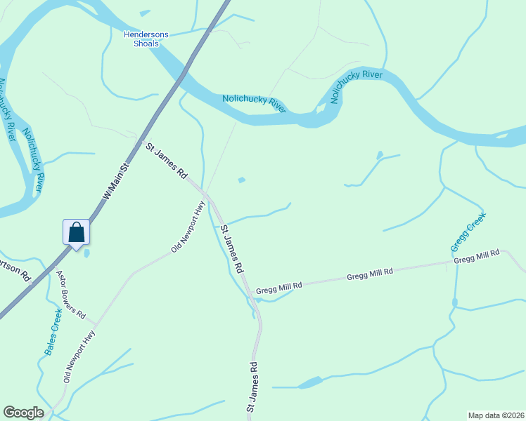 map of restaurants, bars, coffee shops, grocery stores, and more near 84 Memory Lane in Greeneville