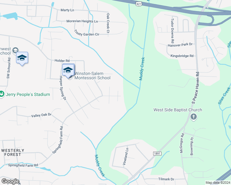 map of restaurants, bars, coffee shops, grocery stores, and more near 210 Haven Grove Trail in Clemmons