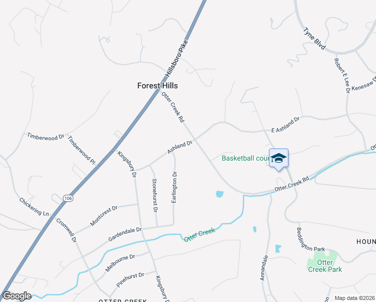 map of restaurants, bars, coffee shops, grocery stores, and more near 6004 Ashland Drive in Nashville