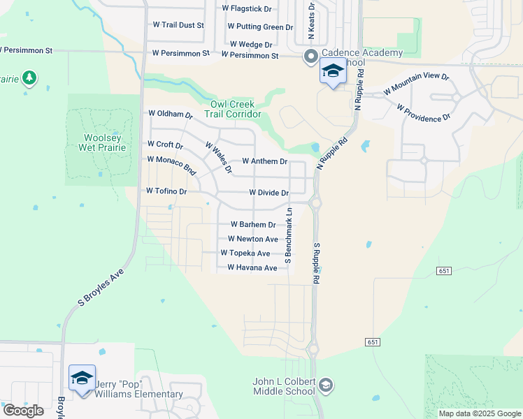 map of restaurants, bars, coffee shops, grocery stores, and more near West Tofino Drive in Fayetteville